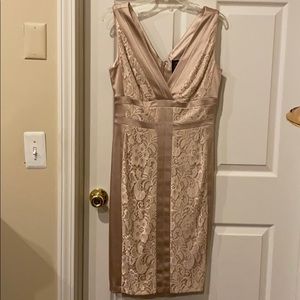 lace and satin dress